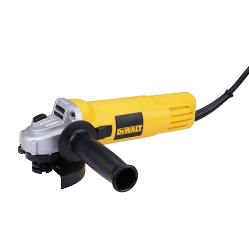 Image of DEWALT DW802-IN, 850W, 4'' (100mm) Heavy Duty Angle Grinder Engineered for Heavy Duty Applications with Spindle Lock and Slide Switch, 2 Year Warranty (Side Handle Included)