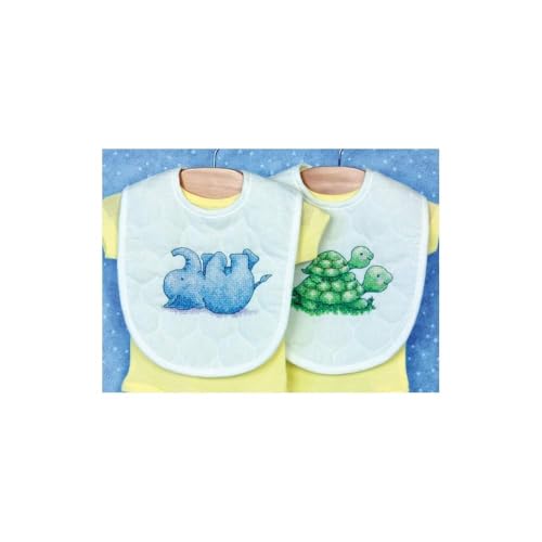 Dimensions 70-73698 Little Pond Bib Pair Stamped Cross Stitch Kit-9X14 Set of 2