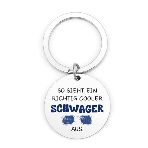 Schwager Geschenk Schlüsselanhänger Lustige Geburtstagsgeschenke für Schwager Geschenk von Schwägerin Geschenk für den Schwagern die Kleinigkeit für Mann der Schwagern Weihnachten Geschenkidee
