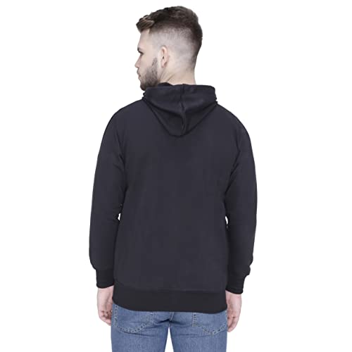 Image of Plain Zip Neck Hooded Winter Cotton Sweatshirt with Full Sleeves