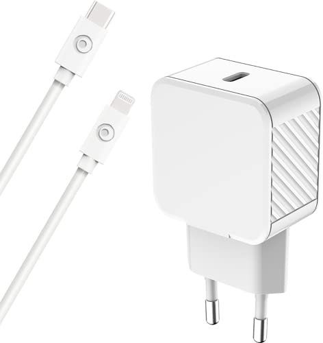 Kit Chargeur USB C 20W Bigben avec câble Lightning 1.2m blanc