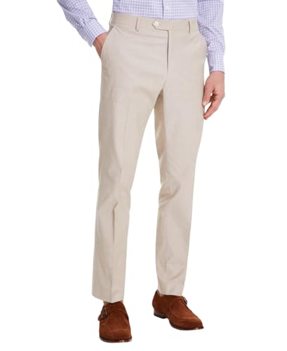 Tommy Hilfiger Mens Modern fit Dress Pants 40/34 Beige Solid Stretch