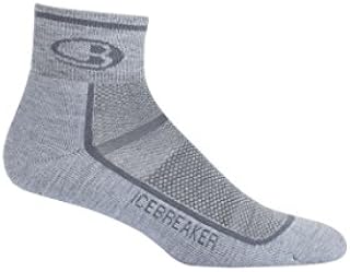 Icebreaker Merino Men's Multisport Light Cushion Mini Socks, Twister HTHR/Monsoon, Medium