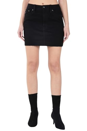 Miss Me Women's Embellished Butterfly Faux Flap Pocket Mid-Rise Mini Skirt2