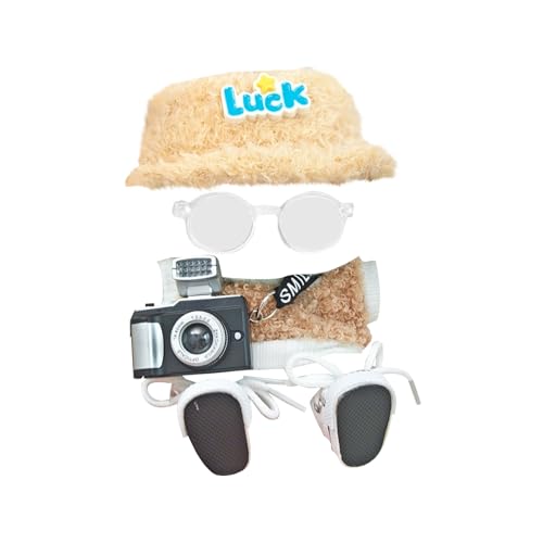 Topassion Puppenkleidung für 17cm, Einfach an und auszuziehen Puppenzubehör, Plüsch La bubu Puppen Bekleidung, Mini Kuscheltier Outfit, Bekleidungszubehör Geeignet zum Fotografieren und Sammeln