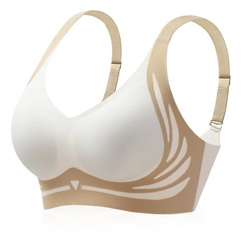 FHTECO Smoothing Bra Anti Sagging Wireless Push Up Bras for Women No Underwire Full Coverage Bra...