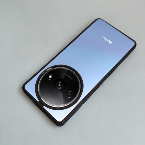Image of AIBEX Crystal Clear Back Case Compatible with Poco C61 / Xiaomi Redmi A3 2024 Back Cover Case | 360 Degree Protection | Shock Proof Design | Transparent Back Cover (PC & TPU, Black Bumper)