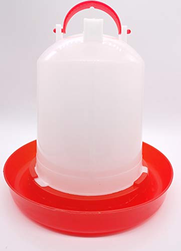 Mu Mianhua 3KG Draagbare Kip Pluimveevoeder Plastic Pluimvee Kippenvoeder met Handvat, 5L water drinker