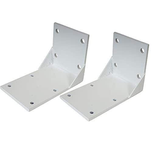Mendler 2er-Set Deckenadapter für Kassetten-Markise T122 T123, Deckenmontage Halterung Adapter - weiß