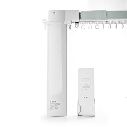 Image of Kerr Smart Curtain Motor & Adjustable Set | Tuya Zigbee (Track,Motor &Remote)| Supports One Touch, Remote,APP & Voice Control | Compatible with Alexa &Google Home (Gateway required (Set (2.5m to 4.5m)
