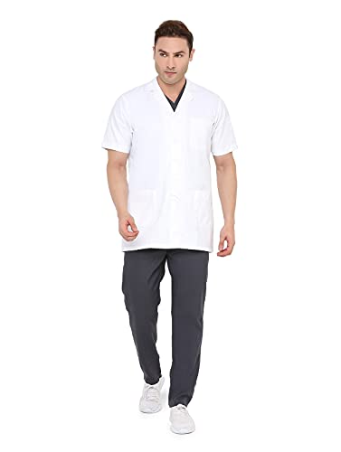 Image of Associated Uniforms Premium Half Sleeves Doctor's Lab Coat (L-40, WHITE)