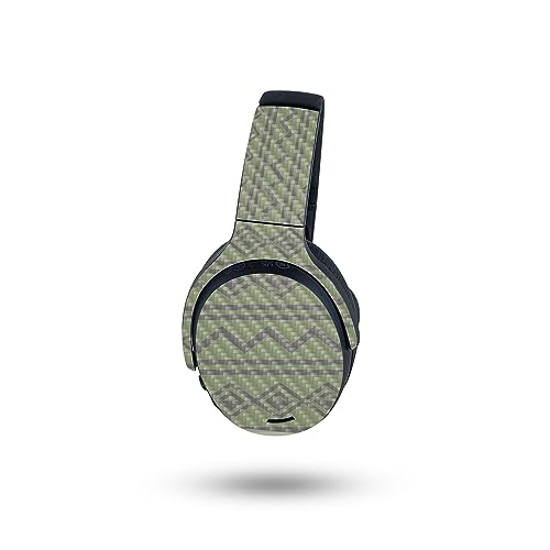 Image of MightySkins Carbon Fiber Skin Compatible with Skullcandy Crusher ANC 2 - Green Western | Protective, Durable Textured Carbon Fiber Finish | Easy to Apply