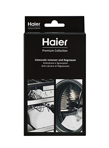 Haier HDDW1006B - Antical para lavadora y lavavajillas, desinfectante y desengrasante, universal, en polvo, paquete de 6 bolsas de protección para 6 meses
