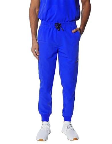 Members Only Men's London Drawstring Jogger Pant (Royal Blue, XL)