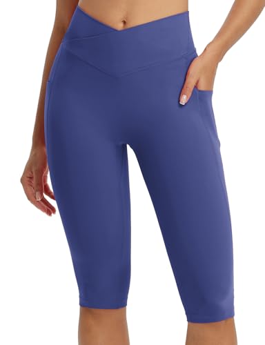 Legging capri taille haute avec poches pour le yoga