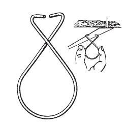 T-Bar Clips: (Quantity of 100), Figure-8 clip suspends signs and mobiles from drop-ceiling T-Bars, holds up to 10 lbs.