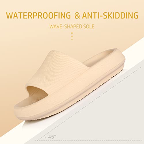 Image of Leevar Cloud Slides for Women and Men - Soft, Comfy, Relax Cloud Slippers, Thick Sole, Non-slip Slides for Men, Easy to Clean, Shower, Swimming, Beach, Indoor and Outdoor Slides for Men