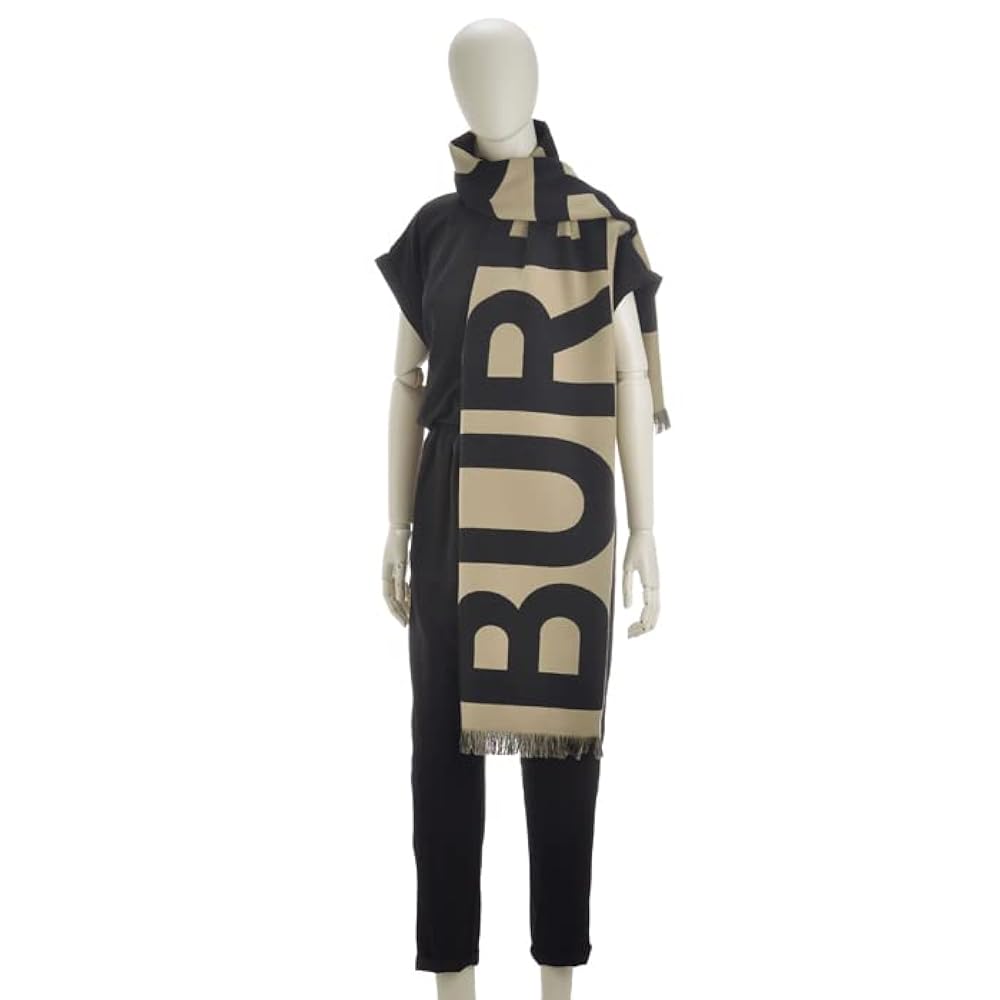 BURBERRY バーバリー ジャガードスカーフ マフラー ロゴ ウール BURBERRY(バーバリー) / ロゴウール ジャガードスカーフ/タグ付