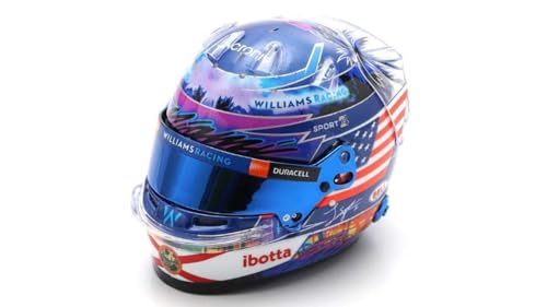 Caschi Bell di Spark Models Spark Scala 1/5 compatibile con Arai Williams Racing F1 Team Replica Casco Logan Sargeant (Miami GP 2023) in Blu