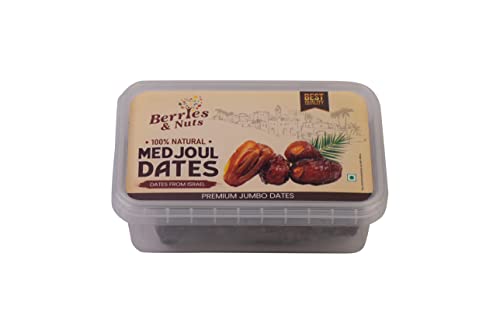 Image of Berries And Nuts Premium Jumbo Hand Picked Previously frozen Medjoul Dates|Jumbo Medjoul Dates, Medjool Dates|1 Kg|2 Box Of 500 Grams