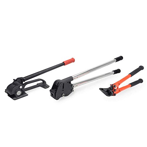IDL Packaging PRO Strapping Tool Set for 1 1/4" Steel Strapping – Heavy-Duty Tensioner, Sealer, Cutter for Metal Banding – Packaging Strapping Tool Kit to Secure Heavy Packages
