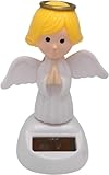 Yellow Solar Powered Bobble Head Toy - Cute Solar Angel Bobble Shaking Head Dancing Figure - Desktop Ornaments, Statues, Bobbleheads