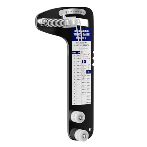 Hazztoll Sailboat Rigging Tension Gauge- PT-2 Professional Hands-Free Force Gauge, Wire Rope Standing Rigging for 3/16, 7/32, and 1/4 in Cable Diameter, 2000 lbs