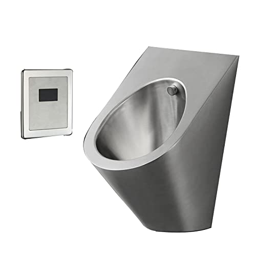 OTQEFTN Stainless Steel Smart Flushing Urinal Tank,Wall-Mounted Men's urinals Vertical Toilets in Public restrooms