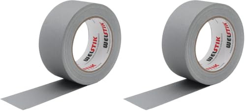 Image of WELSTIK Gray Gaffer Tape 2 Inches x 33 Yards, No Residue, Non-Reflective,Waterproof, Can be Torn by Hand, Gaffers Cloth Tape for Photography, Shooting Background Fixed (Pack of 2)