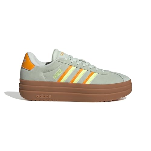 Image of adidas Womens Vl Court Bold Lace Up Sneakers Shoes Casual - Pink