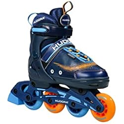 Patines Yam Hudora Leon 28242 - Patines en línea para niños, Talla 33-36, Color Azul Claro