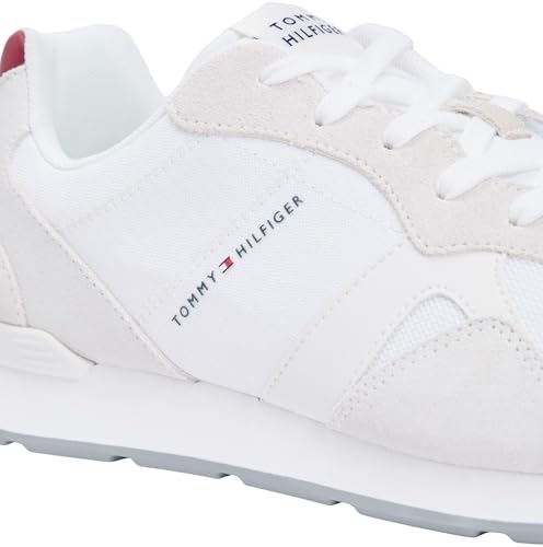 Tommy Hilfiger Herren Runner Sneaker Maxlite Mix zum Schnüren, Weiß (White), 43 – Ansicht 5