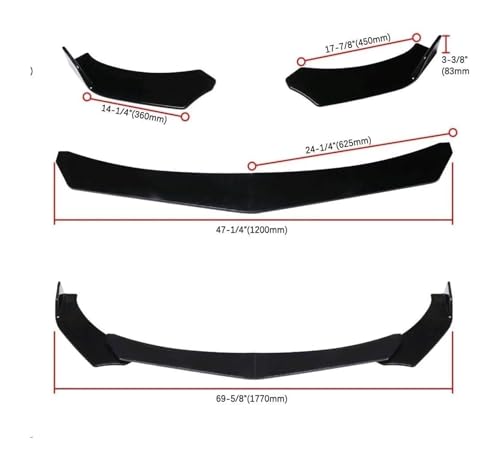 Spoiler pare-chocs avant anti-rayures Scirocco Passat Golf