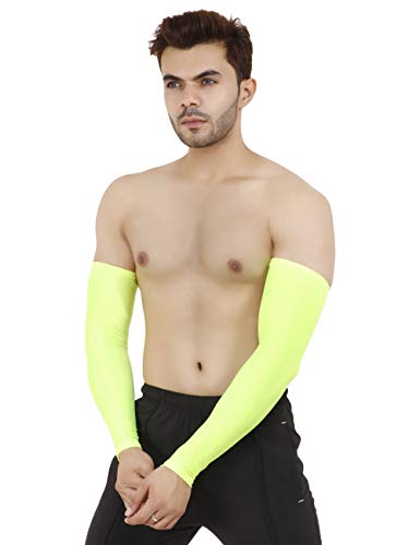 Image of NEVER LOSE Printed Arm Sleeves for Men & Women, Stretchable Breathable Compression Sports Sleeves for Gym, Cycling, Running, Driving & Outdoor Activities (Pack of 2 Pairs)