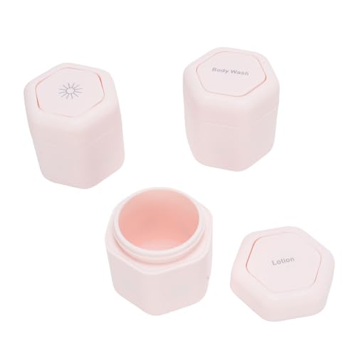 3pcs Travel Containers, Reusable Leak Proof Magnetic Jars with Wide Mouth, for Body Wash Lotion Shower Gel4