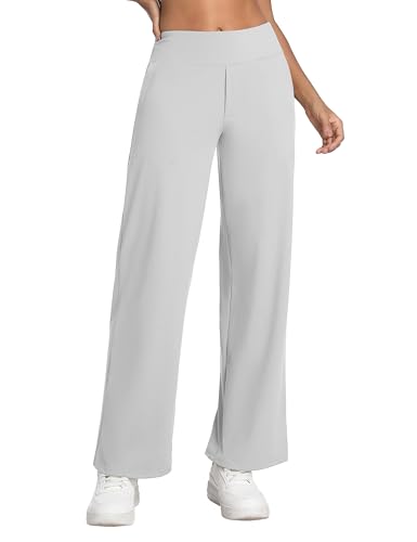 Image of BUBBLELIME Women High Waist Wide Legs Yoga Pants Loose Sweatpants Pockets | 29 inch /31 inch /33 inch /35 inch /37 inchInseam,2 Styles / Dress /Basic,Lounge,Comfy,Stretch Casual Work