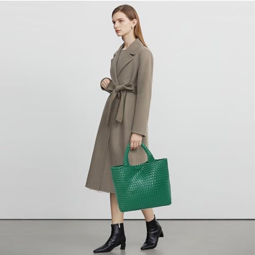 Image of JINMANXUE Fashion Woven Bag Shopper Bag Travel Handbags and Purses Women Tote Bag Large Capacity Shoulder Bags