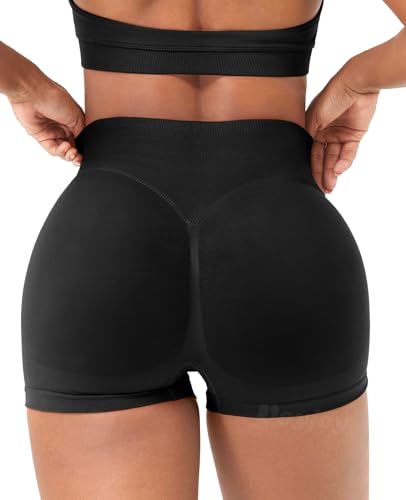 Image of VOYJOY Women Workout Impact Shorts 2.5 inch / 3.6 inch / 4.5 inch / 6 inch Scrunch Butt Booty | Tummy Control, High Waisted, Bike Short, Gentle Compression, for Women