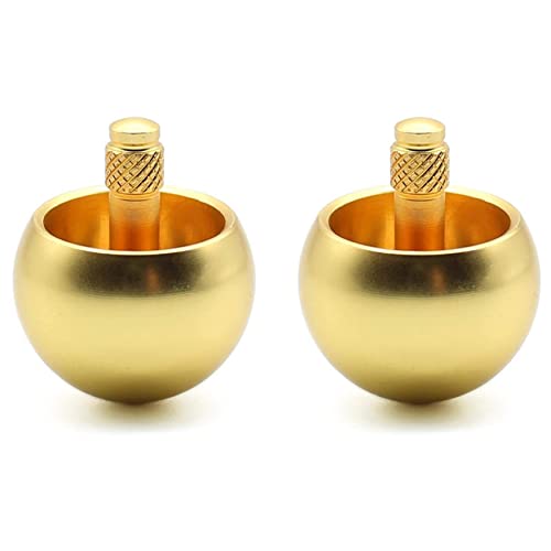 Mauedest 2 x Tippe Top Metal Flip Top Kreisel aus Edelstahl Unglaubliches Geschenk Spielzeug Gold