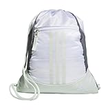 adidas Alliance Sackpack, Drawstring Backpack, Lightweight Small Gym Bag for Women and Men, Two Tone White-Clear Onix/Linen Green, One Size