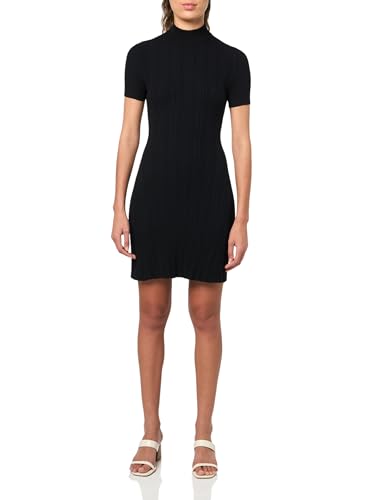 Robe en maille côtelée HUGO col montant pour femme au style décontracté chic