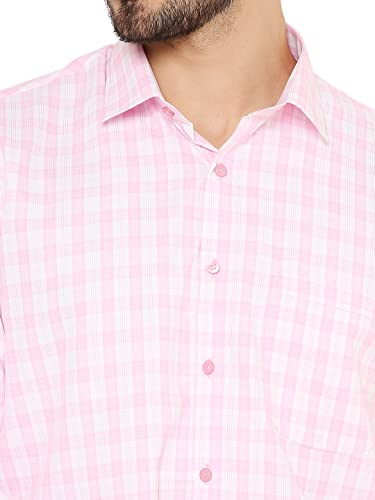 Image of Maharaja Slim Fit Small Checks Shirt for Men