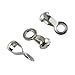 BE-TOOL 100 Pcs Ball Chain Pull Loop Connectors Pull Loop Crimp Link Stainless Steel Connection for Ceiling Lights Ceiling Fans Bracelets Necklace DIY Art Making(4.5mm/0.17in)
