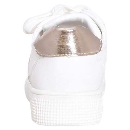 MIA Girl's Courtnee (Toddler/Little Kid/Big Kid) White/Rose Gold 5 Big Kid M4