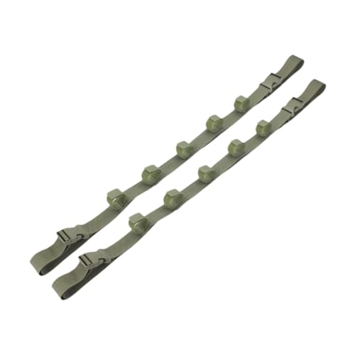 Menolana 2 Pieces Fishing Rod Holder Strap Belts from 43.31inch to 61.02inch Fishing Rod Holder Straps for Car for Wall Garage Outdoor, Green