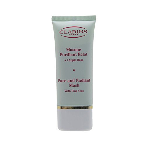 Clarins Pure and Radiant Cleanser Mask with Pink Clay for Unisex, 1.7 Ounce