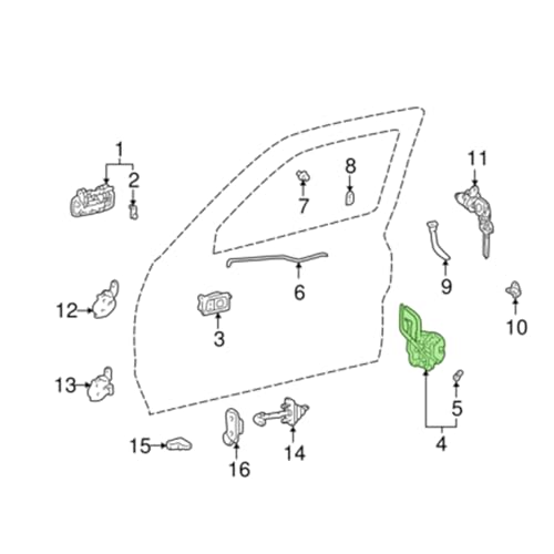 Image of Passenger Door lacth Assembly Compatible for Toyota Tacoma 1998-2004 Front Right Side Latch Non-Power Door Lock Replacement Kit