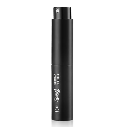 Coffee Spray Bottle - 10ml Capacity Coffee Bean Sprayer Anti-static Coffee Bean Spritzer Small and Portable for Travel (Black)