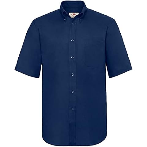 Camisa Fruit of the Loom SS100M Azul para Hombre Cover