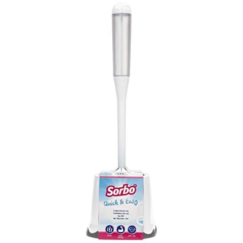 Sorbo Toilet Brush Set, White, 13 x 13 x 41 cm Cover